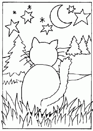 cat prints Colouring Pages