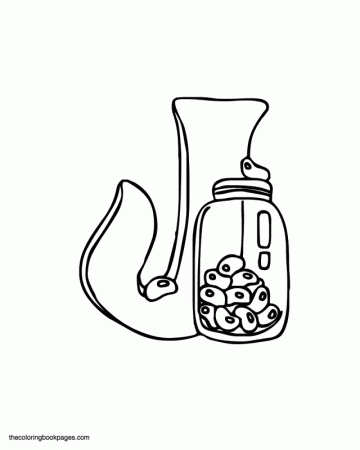 letter jar kitchen icons and letters coloring pages