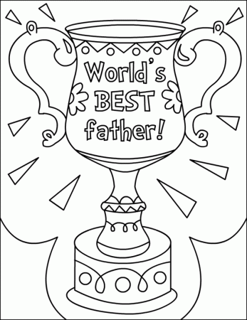 World's best father coloring page | Cool Images