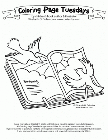 dulemba: Coloring Page Tuesday - Birdsong