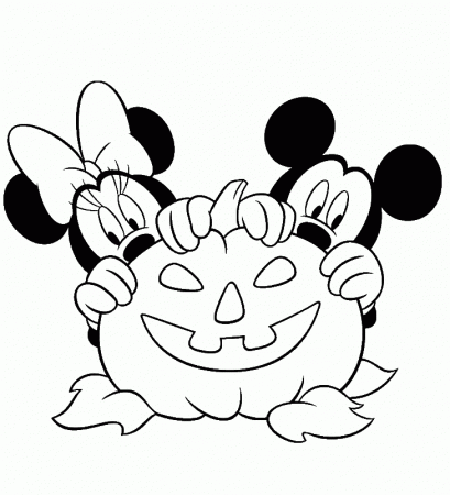 Halloween Mickey & Minnie Mouse > Disney's Printable Coloring Page