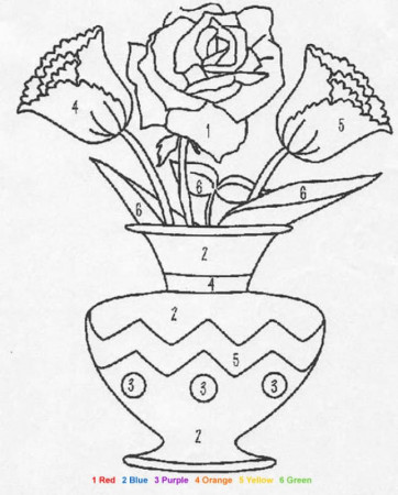 Easy Printable Flower Coloring Pages