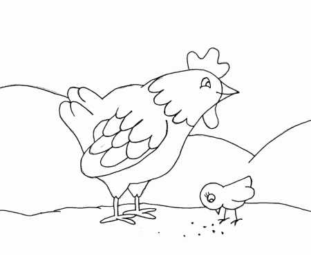 Printable Chicken Animals Coloring Pages - Coloringpagebook.com