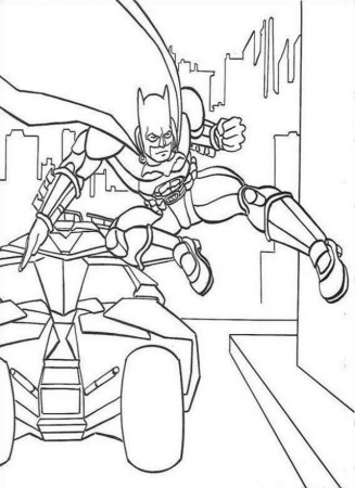 Batman Jump Out Of The Car Coloring Page Coloringplus 231579 