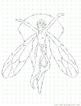 Coloring Pages Fairy Coloring Pages003 (Cartoons > Others) - free 