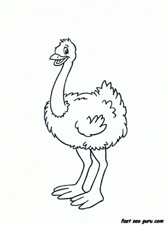 Ostrich Coloring Pages 90 | Free Printable Coloring Pages