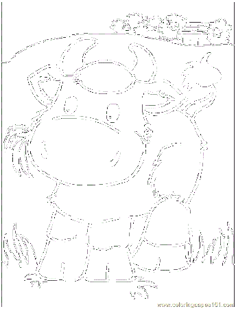 cartoon Cow Coloring Pages for kids | Great Coloring Pages
