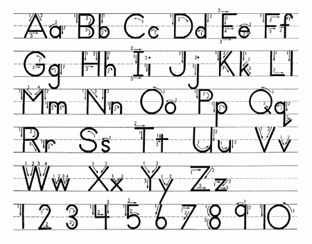 Alphabet Letter Tracing Guide Worksheet - Learning English and the 