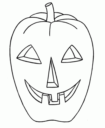 Halloween Pumpkin Coloring Pages - Big Evil Halloween Pumpkin 