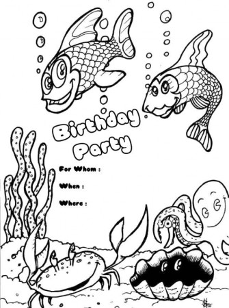 Birthday Coloring Cards | Free coloring pages