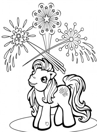 My Little Pony Coloring Pages : My Little Pony See Fireworks 