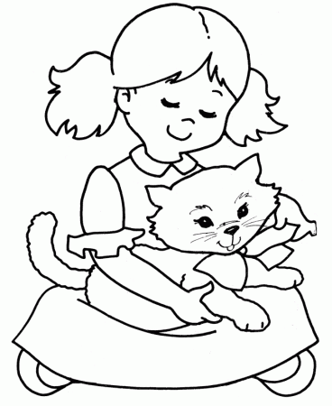 Cat Pictures For Kids | Animal Coloring Pages | Kids Coloring 