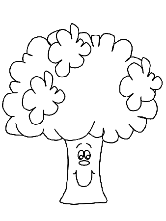 Printable Broccoli Fruit Coloring Page | Coloring Pages 4 Free