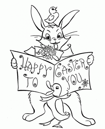 Easter Bunny Coloring Pages | Happy Easter Bunny printable Easter 