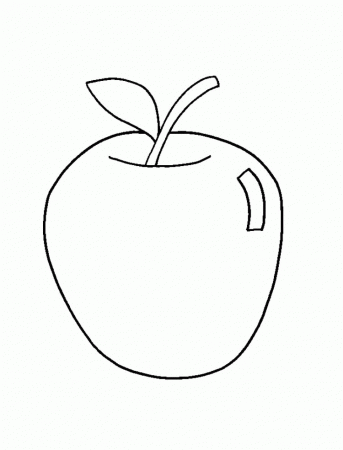 Delicious Apple Fresh Fruit Coloring Pages - Fruit Coloring Pages 