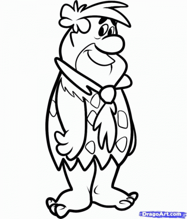 Step 7 How To Draw Fred Flintstone 279045 Flintstones Coloring Pages