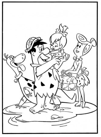 Flintstones Coloring Page | Cartoon- The flintstones