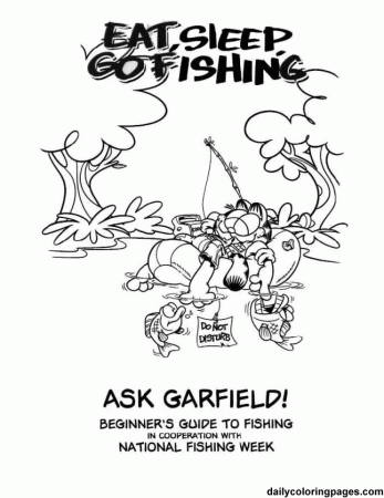 Garfield Fishing Coloring Book