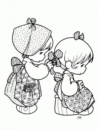 Free Printable Precious Moments Coloring Pages For Kids Drawing 