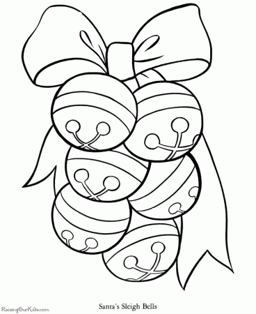 Christmas coloring pages - Sleigh Bells!
