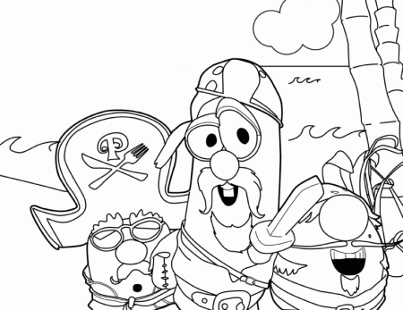 incredible veggie tales Colouring Pages