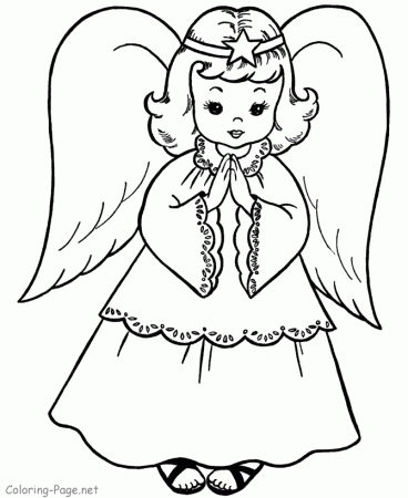 Bible Coloring Pages - Girl Praying | Public domain images