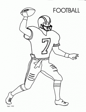 Print And Coloring Page football For Kids | Coloring Pages