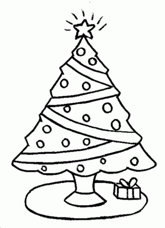 Free Printable Christmas Tree Coloring Page For Kids