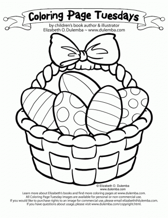 dulemba: Coloring Page Tuesday - Easter Basket