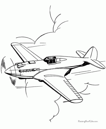Plane coloring page 022