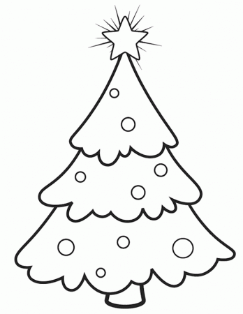 Printable Christmas Tree | Coloring Pages For Kids | Kids Coloring 