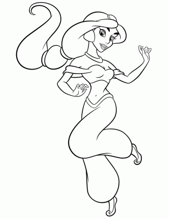Disney Jasmine Colouring Pages (page 3)