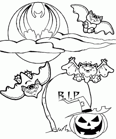 Halloween Bats and Vampire Coloring Printables for Kids
