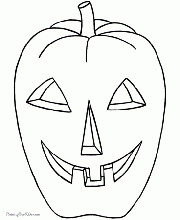 Preschool Halloween coloring pages - Pumpkin 003