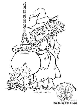 COLORING HALLOWEEN PAGE WITCH Â« Free Coloring Pages