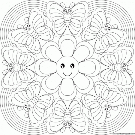 12 Pics of Free Mandala Coloring Pages Butterflies - Printable ...