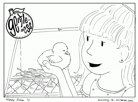 Gentleness Coloring Page for Kids (Printable & Free)