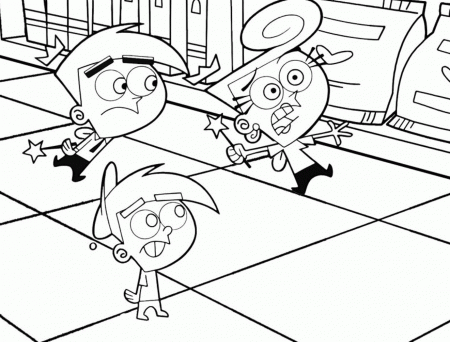 Best Fairly Odd Parents Coloring Wanda And Cosmo Cartoon Coloring ...