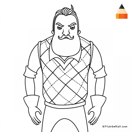How To Draw Hello Neighbour | Hello neighbor, Coloring pages, Birthday coloring  pages