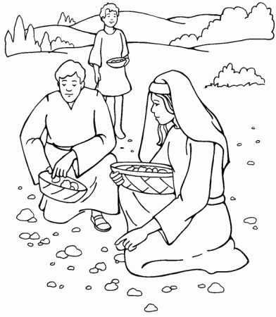 Manna From Heaven Coloring Page | Sermons4Kids