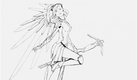 Overwatch Coloring Pages Pics Mercy Drawing at Getdrawings ...
