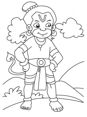 Lord hanumana coloring page | Download Free Lord hanumana coloring page for  kids | Best Coloring Pages