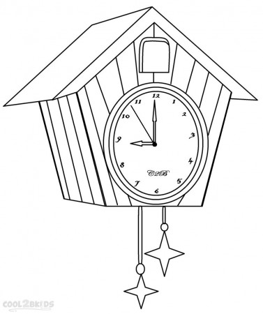 Printable Clock Coloring Pages For Kids