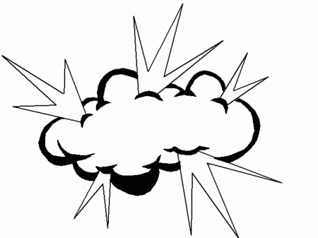 cloud coloring page - Clip Art Library