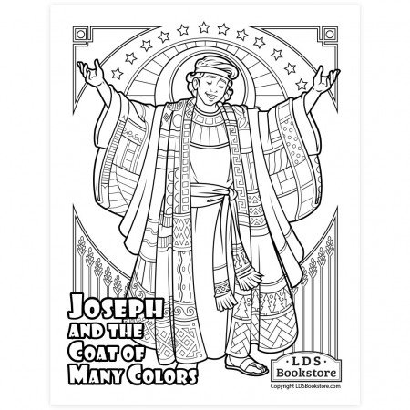 Joseph and the Coat of Many Colors Coloring Page - Printable