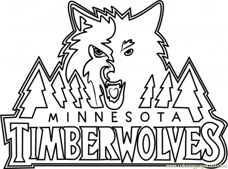 Minnesota Timberwolves Coloring Page for Kids - Free NBA Printable Coloring  Pages Online for Kids - ColoringPages101.com | Coloring Pages for Kids