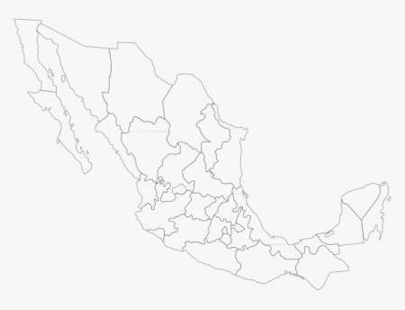 Map, Mexico, Political, Mexican, Country, Nation - States Of Mexico Blank  Map, HD Png Download - kindpng