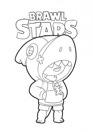 Coloring pages Leon. Print online Character Brawl Stars