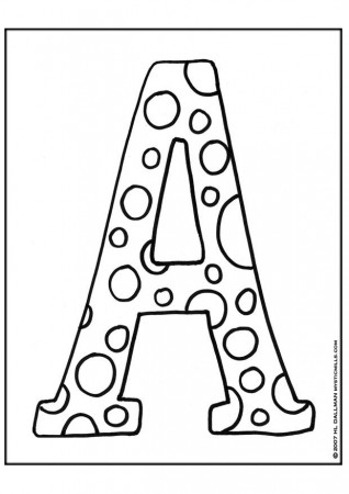 Coloring Page Letter A - free printable coloring pages