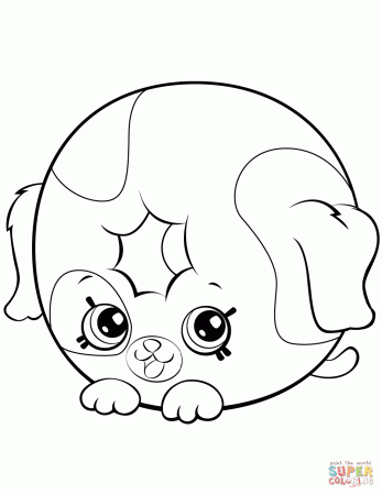 Dolly Donut Dog Shopkin coloring page | Free Printable Coloring Pages